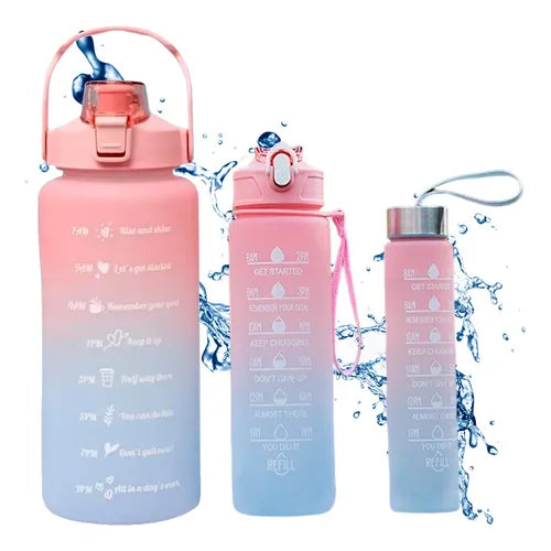 SET DE 3 BOTELLAS MOTIVACIONALES